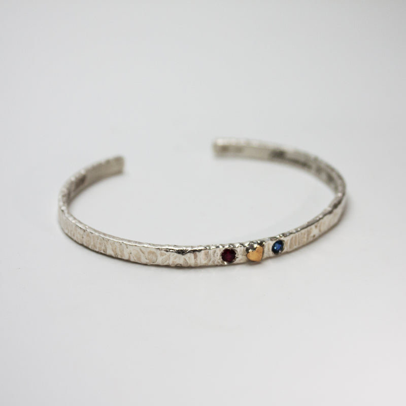 Bracciale Cuore Zaffiro Rubino