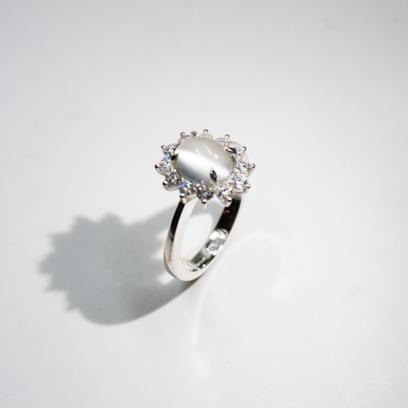 Anello cestino Pietra di Luna