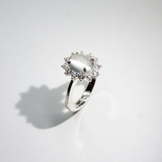 Anello cestino Pietra di Luna