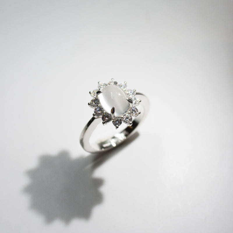 Anello cestino Pietra di Luna