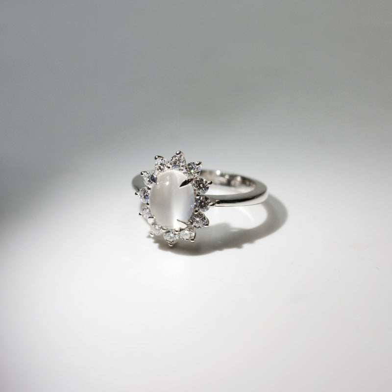 Anello cestino Pietra di Luna