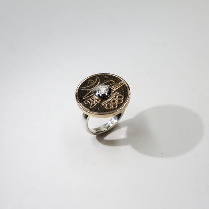 Anello con Peseta e Zircone