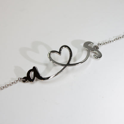 Bracciale iniziali con cuore