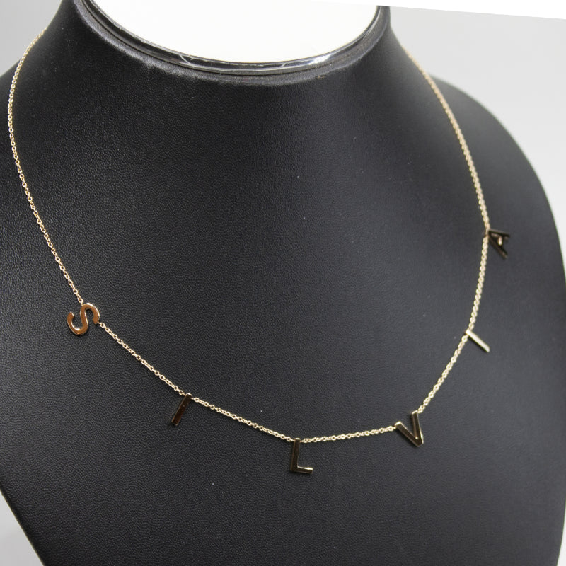 Collana oro giallo lettere