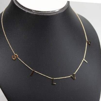 Collana oro giallo lettere
