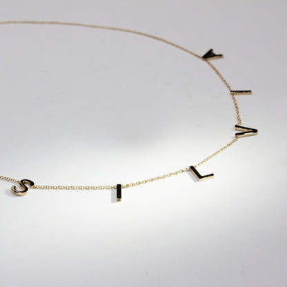 Collana oro giallo lettere