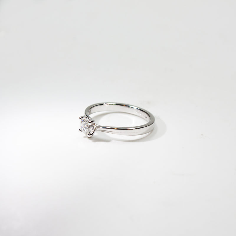 Solitario oro bianco