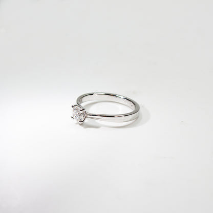 Solitario oro bianco
